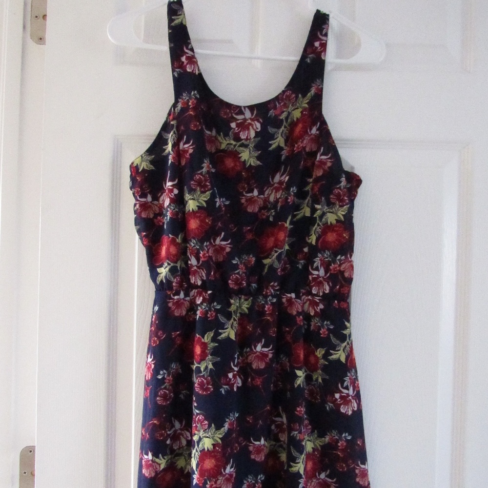 Short H&M Navy Dress with Flowers